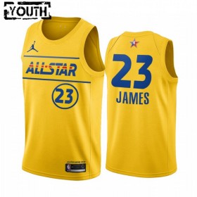 Dres Los Angeles Lakers LeBron James 23 2021 All-Star Jordan Brand Gold Swingman - Dječji